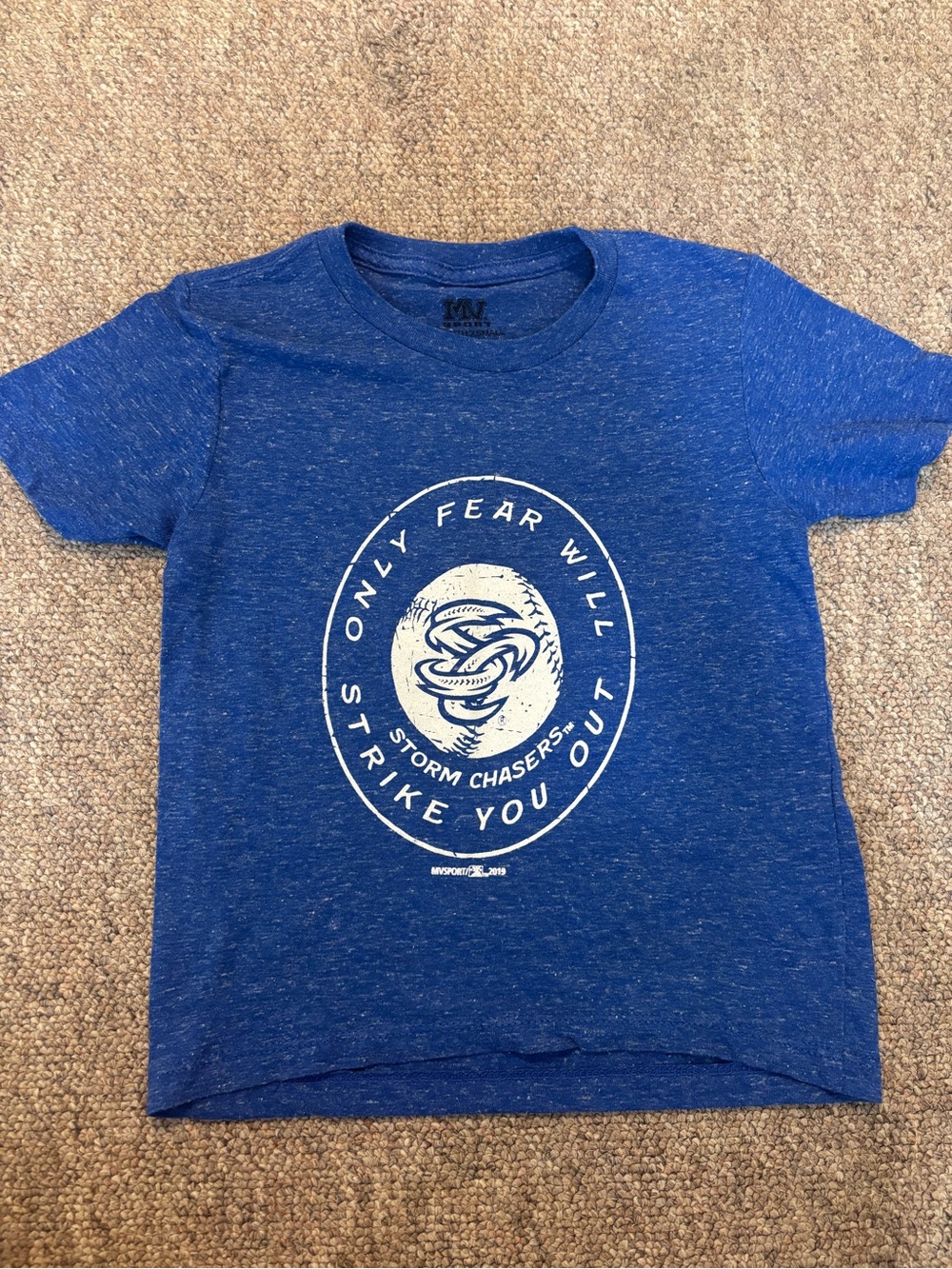 MV Sport Blue Heather Storm Chasers Graphic Tee
